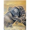 Image 3 : Original Elephant Oil Painting Signed 2002, Framed 42.5 x 55 in, Image 34 x 47.5 in
