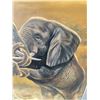 Image 4 : Original Elephant Oil Painting Signed 2002, Framed 42.5 x 55 in, Image 34 x 47.5 in