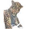 Image 2 : Paula Lalande 2002 Leopard Painting, 23"x36", Framed 29"x41.5"