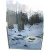 Image 2 : Tyler Thompson 1994 Signed Winter Campfire Landscape Painting, 21.5x31, Framed 42x33