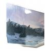 Image 4 : Tyler Thompson 1994 Signed Winter Campfire Landscape Painting, 21.5x31, Framed 42x33