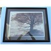 Image 8 : Framed Tree Landscape Art, Frame 32x26, Painting 23.5x17.5