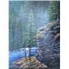 Image 2 : Paul Lalande 2001 Original Forest Landscape Painting, Framed, 33x28.5 in