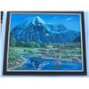 Image 1 : Paul Lalande 2001 Framed Mountain Landscape Painting, 32.5" x 26.5"