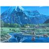 Image 2 : Paul Lalande 2001 Framed Mountain Landscape Painting, 32.5" x 26.5"