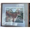 Image 1 : Paul Lalande Framed Puma Landscape Painting, 19.5x15.5, Frame 31x27.5