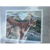 Image 3 : Paul Lalande Framed Puma Landscape Painting, 19.5x15.5, Frame 31x27.5