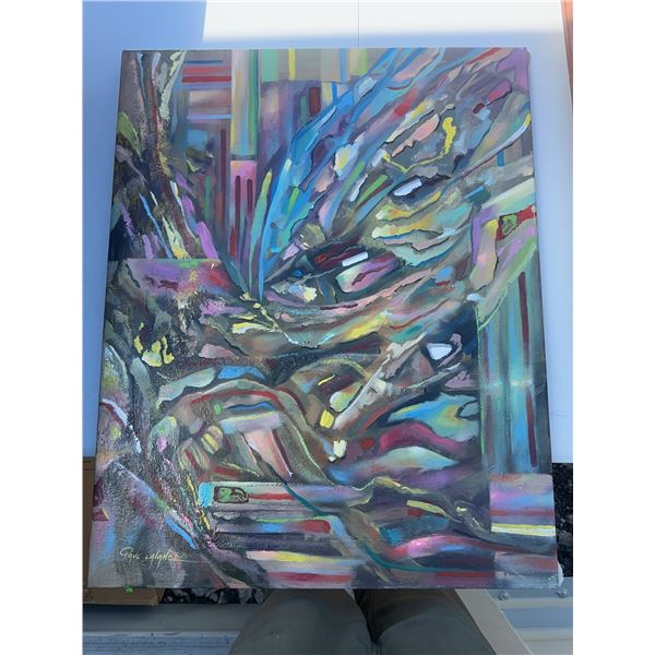 Paul Lalande Abstract Painting 30x24 Inches