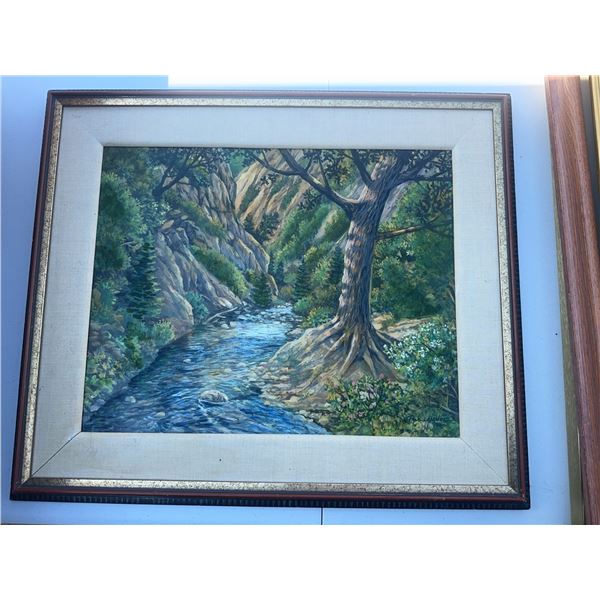 Paul Lalande Signed Landscape Painting, 19x15.5 in, Framed 26.5x23 in