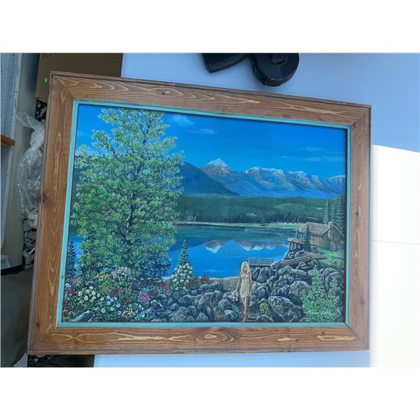 Paul Lalande Signed Landscape Painting, 24x18, Framed 28.5x22.5