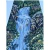 Image 4 : Original Signed Waterfall Landscape Painting by Paul Lalande, 17.5”x9.5”