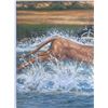 Image 2 : Paul Lalande 2000 Painting, Lioness and Motorcyclist, 30 x 25.5 in