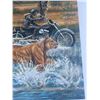 Image 3 : Paul Lalande 2000 Painting, Lioness and Motorcyclist, 30 x 25.5 in