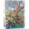 Image 1 : Paul Lalande 2002 Original Jungle Scene Painting, 24 x 36 Inches