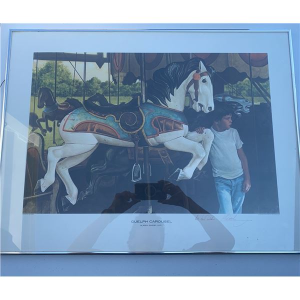 Ken Danby 'Guelph Carousel' 1977 Signed Print, 29" x 22"