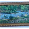 Image 3 : Paul Lalande 2003 Landscape Oil Painting, Framed 38.5 x 15 in