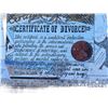 Image 5 : Media Artwork 'Certificate of Divorce', 23" x 20"