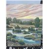 Image 1 : Two Original Paintings: Landscape and Floral, 24.5” x 29”