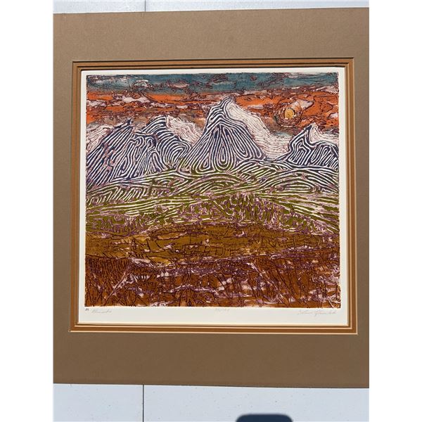 Limited Edition Landscape Print  13.5”x13”, Framed