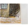 Image 3 : Framed Winter Landscape Painting With House, 20"x16" Artwork, 24.5"x28.5" Frame