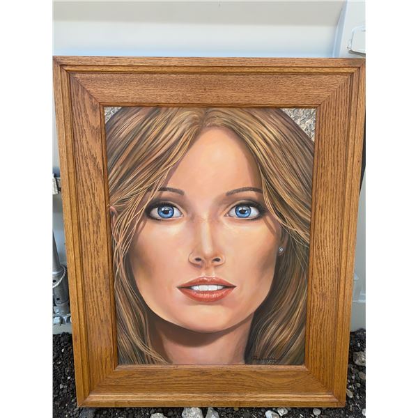 Paul Lalande 2012 Portrait Painting, Framed 33 x 41 in