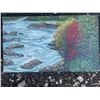 Image 1 : Paul Lalande River Landscape Painting, 25.5 x 15.5 in