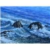 Image 2 : Paul Lalande 2000 Ocean Waves Watercolour Painting 18x12"