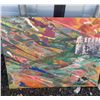 Image 2 : Abstract Landscape Painting With Building, 20 x 16 Inches
