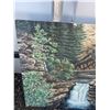 Image 2 : Landscape Oil Painting of Forest Stream, 20 x 16 Inches