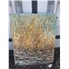 Image 1 : Original 16x20 Canvas Painting of Grasses and Rocky Ground