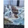 Image 2 : Original Waterfall Painting by Paul Lalande, 22 x 16 Inches