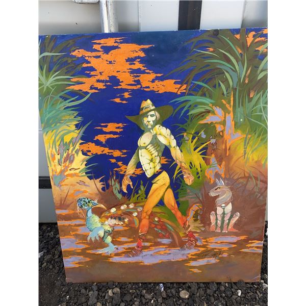 Original Signed Fantasy Artwork, 20 by 24 Inch Canvas