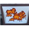Image 1 : Framed Abstract Print Signed by Artist, 27.5 x 21 Inches