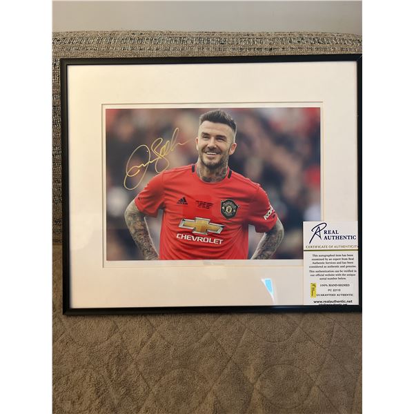 David Beckham signed photo COA Real Authentic