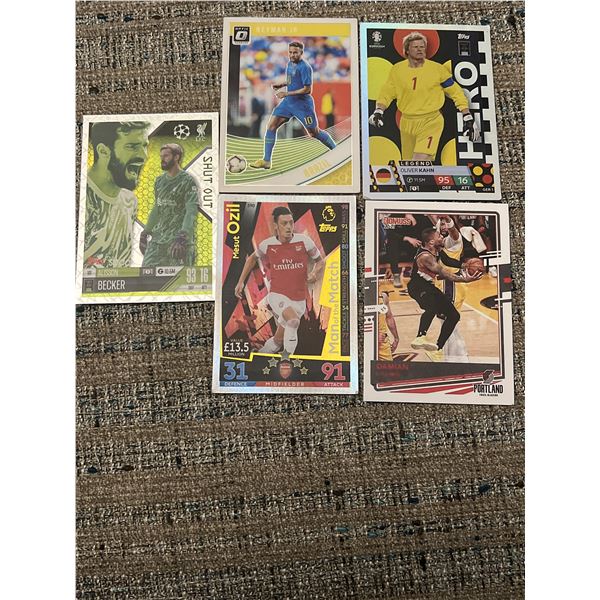 Lot of Soccer / Football cards Neymar Ozil Becker Kahn