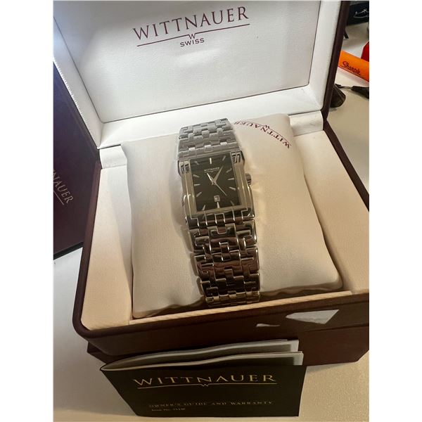 Wittnauer Swiss  Men’s Rectangular Black Dial Watch Box 