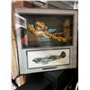 Image 1 : Flying Tigers shadow-box display, with intact glass and the signed/numbered 19/500 P-40E print