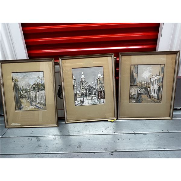 Maurice Utrillo, V.” depicting Paris street scenes
