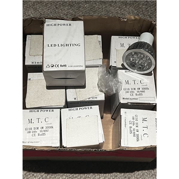 10 New GU10 Dimmable LED Bulbs – 4W 3000K Warm White
