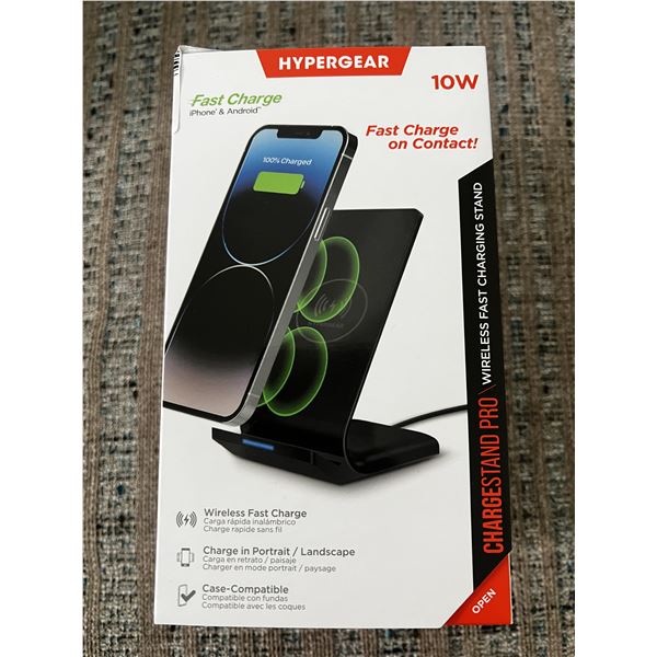 Set of 2 HyperGear ChargeStand Pro 10W Wireless Fast Charger NEW