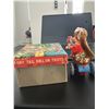 Image 3 : Vintage Pony Tail Doll on Tricycle Wind-Up Tin Toy with Original Box