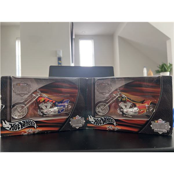 Lot of 2 Hot Wheels Racing NASCAR Thunder Rides Motorcycles – Boxed