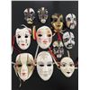 Image 1 : Lot of 11 Decorative Theatrical & Chinese Opera Style Masks