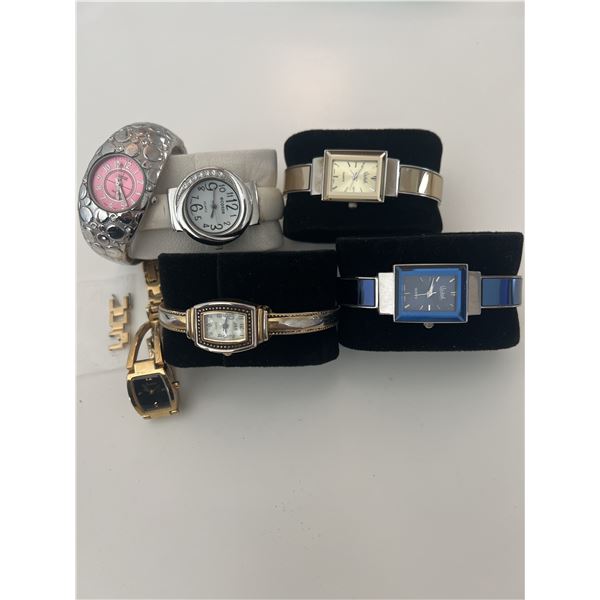 Lot of 6 Ladies Fashion Quartz Watches – Wrist, Jessica, Eccose & Cuff Style Watches