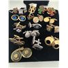 Image 1 : Large Lot of 17 Pairs Vintage Men’s Cufflinks – Novelty, Military & Designer Style