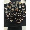 Image 1 : Large Mixed Lot of Women’s Fashion Rings – 35+ Pieces – Statement, Stainl
