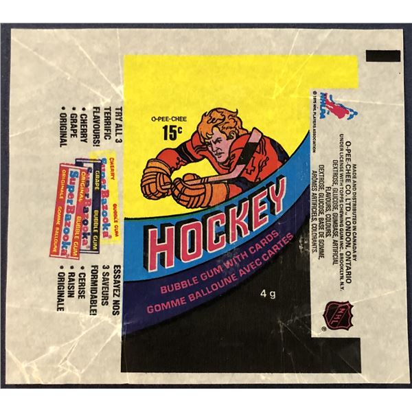 1978-79 O-PEE-CHEE NHL HOCKEY WRAPPER