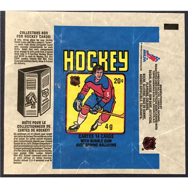 1979-80 O-PEE-CHEE NHL HOCKEY WRAPPER