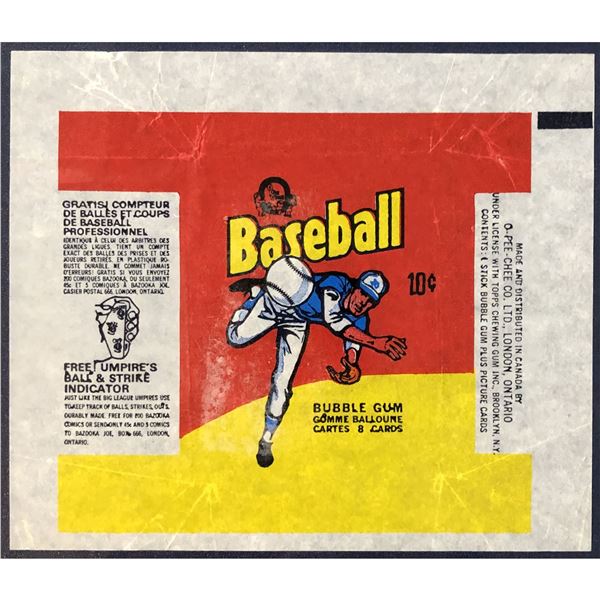 1975 O-PEE-CHEE BASEBALL WRAPPER