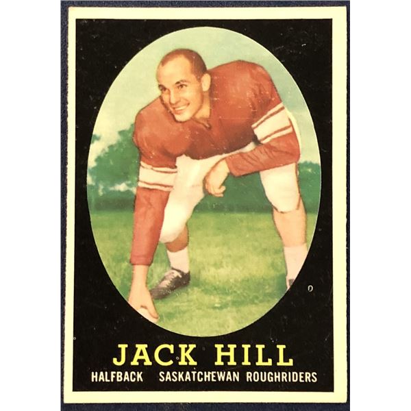 1958 O-PEE-CHEE CFL FOOTBALL JACK HILL ROOKIE CARD